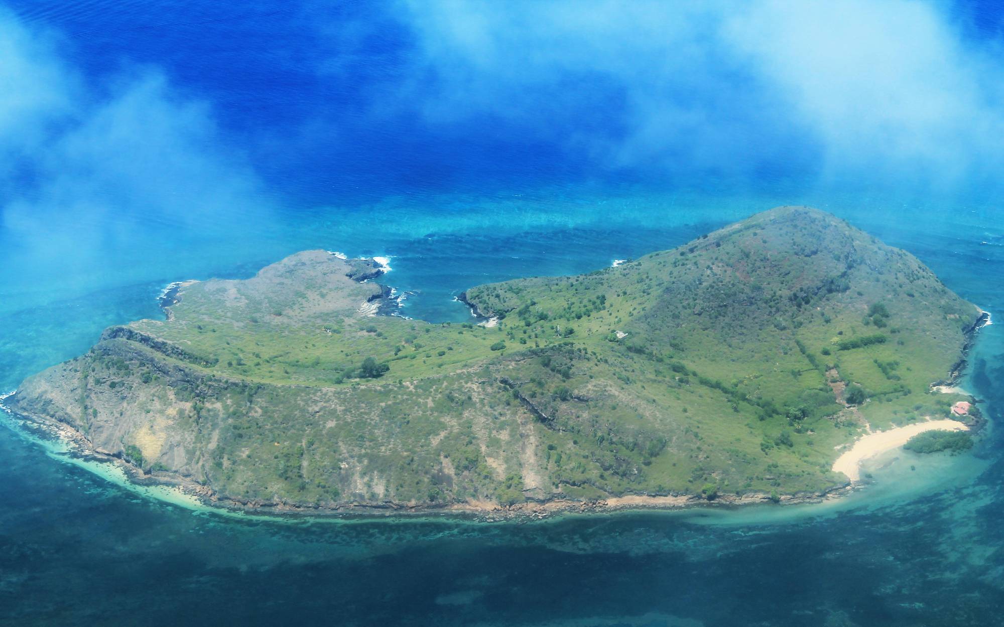 Vue de l'ile de Mtsamboro, Mayotte